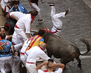 A fost împuns de către taurii din Pamplona