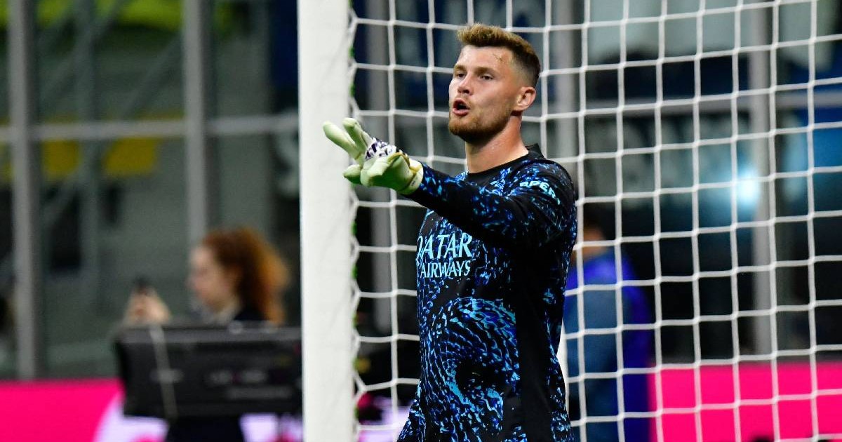 Portarul Josep Martinez de la Inter în timpul meciului Inter - FC Internazionale vs US Sassuolo, meci de fotbal italian din Serie A, desfășurat la Milano, Italia, 21 septembrie 2025
