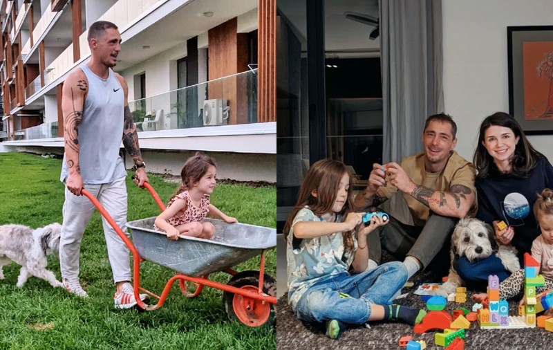 Imagini cu apartamentul în care Vladimir Drăghia locuiește cu familia. Are vedere la lac, iar în sufragerie ține o motocicletă