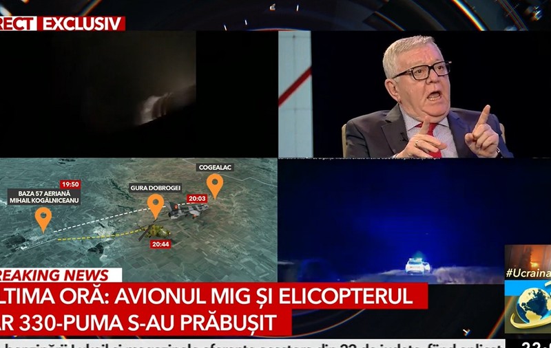 „SINTEZA EXTRATEREȘTRILOR”. În emisiunea lui Mihai Gâdea, un fost ministru al apărării a spus că MIG-ul și Puma poate au fost doborâte de „un impuls electromagnetic” trimis de ruși