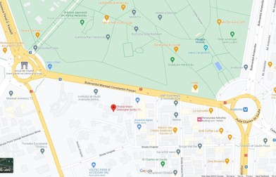 Sediul PSD Sector 1 este la jumătatea distanței dintre Arcul de Triumf și Piața Charles de Gaulle, aproape de Parcul Herăstrău. Foto: Google Maps
