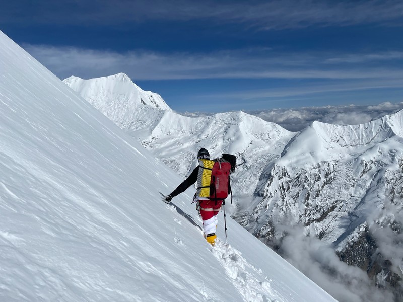 Horia Colibășanu și-a dorit să deschidă o nouă rută în Dhaulagiri. Foto: arhiva personală