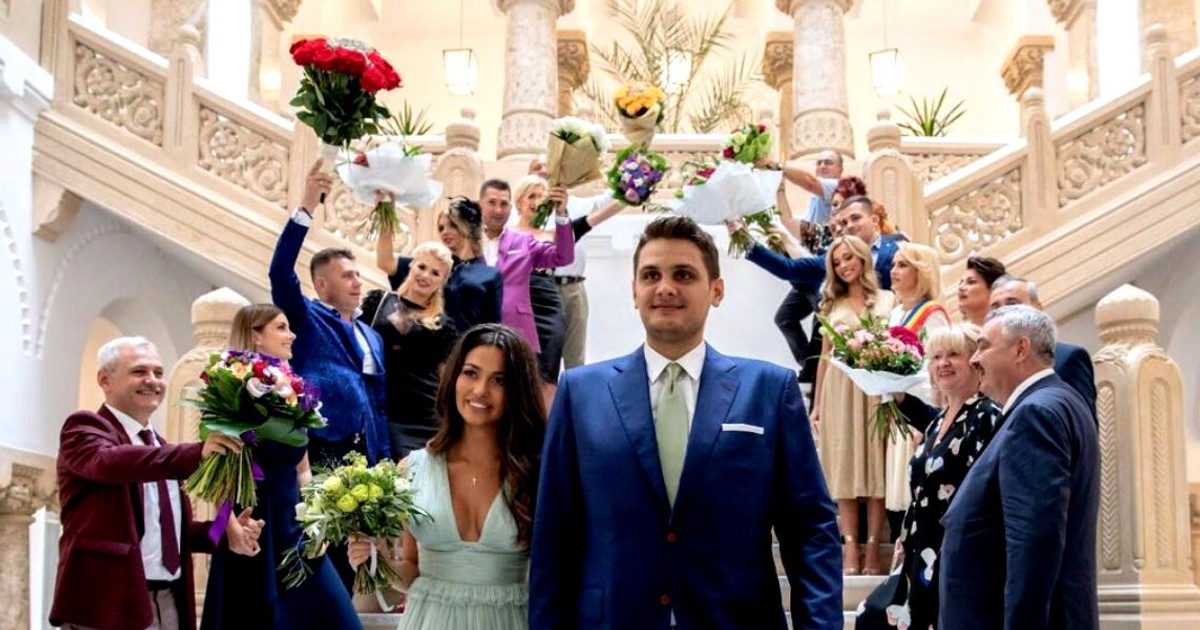 Fiul lui Liviu Dragnea şi soţia sa au fost agresaţi verbal. Fotografie de la nunta lui Valnetin Dragnea cu Gina Alexandra Tătulescu