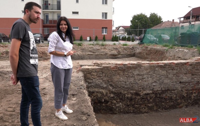 O parte din orașul roman Apulum, descoperită pe locul unde se ridică un hotel