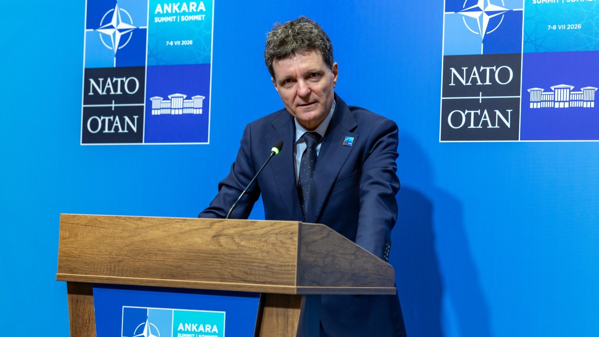 Președintele Nicușor Dan, în timpul conferinței de presă pe care a susținut-o la Ankara, la Summitul NATO