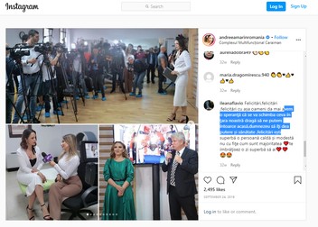 Fotografii postate de Andreea Marin pe Instagram, de la Complexul Multifuncțional Caraiman