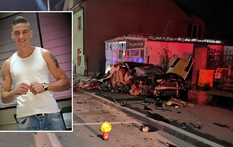 Bilă a murit sub ochii soției, în BMW-ul cu volan pe dreapta, care s-a rupt în două, la Năsăud. Tânărul avea permisul anulat / VIDEO
