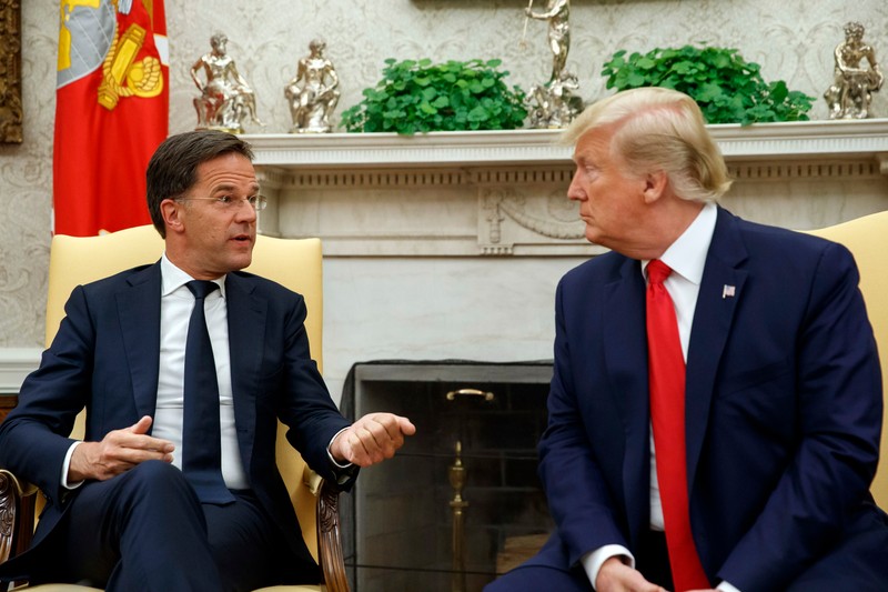Mark Rutte și Donald Trump Foto Profimedia