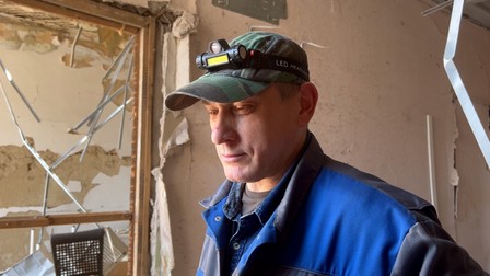 Oleg, paznicul care se afla la serviciu când Palatul Muncii a fost lovit de o rachetă