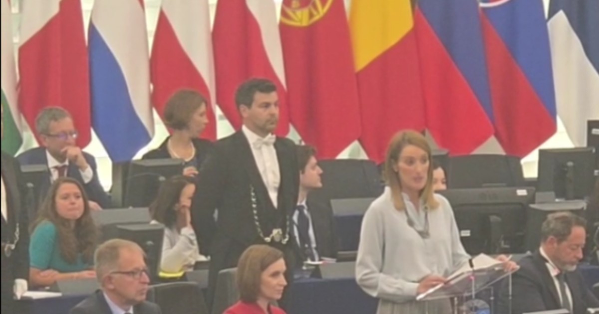 Maia Sandu, discurs în Parlamentul European. Foto: Captură video.
