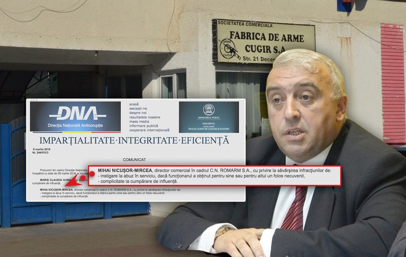 Un liberal cu prieteni sus-puși în PNL a devenit consilierul directorului general la Fabrica de Arme Cugir, după ce DNA l-a trimis în judecată că a păgubit-o!