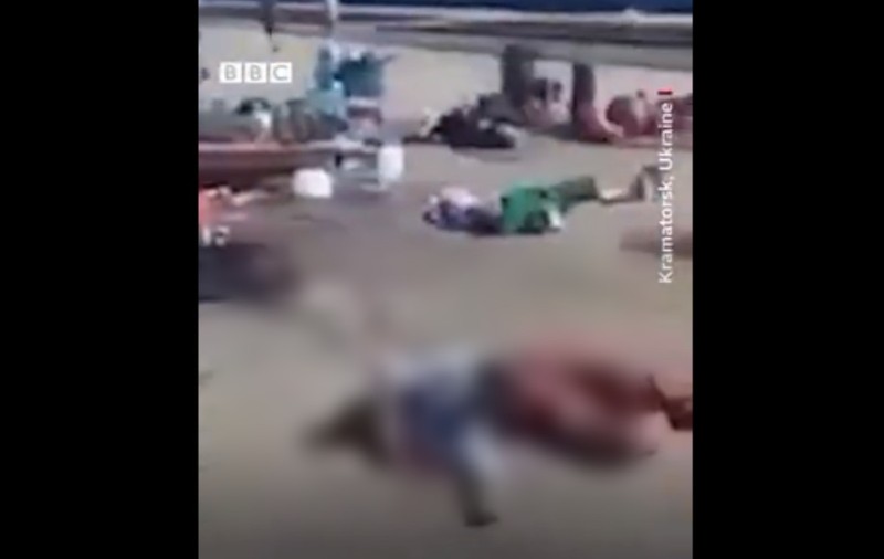 VIDEO. Un videoclip BBC cu atacuri cu rachetă ale Ucrainei asupra civililor din Kramatorsk circulă prin Rusia. Ceva e însă în neregulă cu el