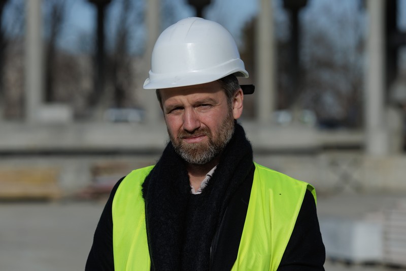 Daniel Codrescu, coordonatorul lucrărilor de pictură de la Catedrala Națională. FOTO: Vlad Chirea