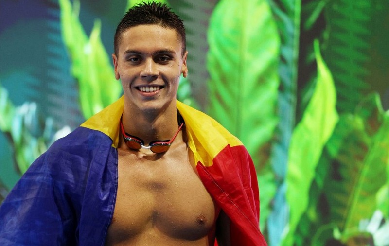 David Popovici este primul campion olimpic al natației masculine din România. Foto: Getty Images