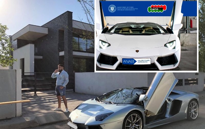 Lamborghini-ul pe care-l vinde ANABI e al interlopului Cristi Spaidăr, din Galați. Mașini de 2,5 milioane de euro, confiscate de la clanul de proxeneți