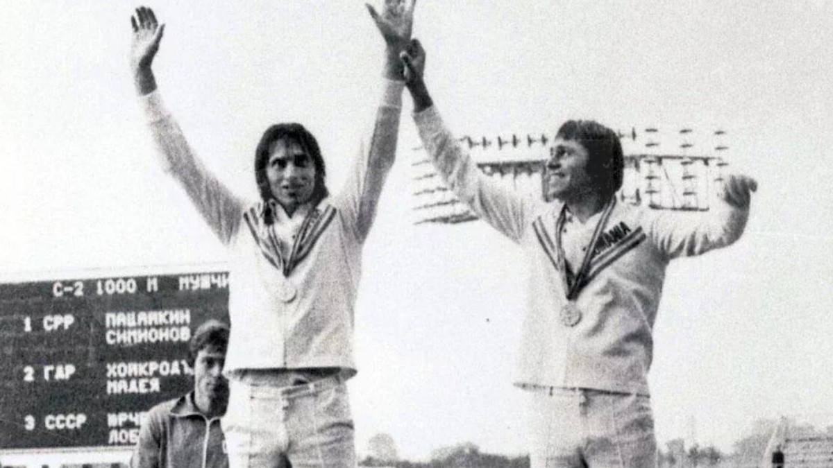 Ivan Patzaichin si Toma Simionov la Olimpiada de la Moscova, in 1980. Foto: Gazeta Sporturilor