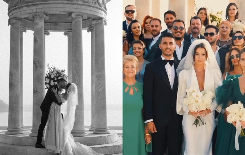 Ana Maria Barnoschi s-a căsătorit religios în Palma de Mallorca. Cum au arătat cele trei rochii de mireasă, dar și decorurile de ceremonie