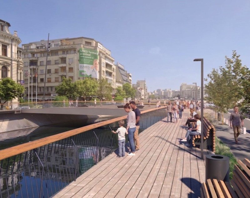 Podul Calicilor peste Dâmbovița, reconstruit după aproape 100 de ani, într-un proiect de transformare a zonei dintre Piața Unirii și Izvor, în București. Ce scria presa vremii