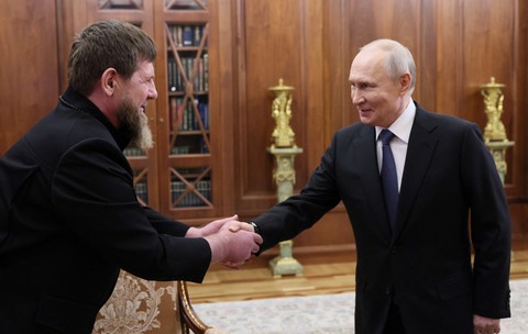 Ramzan Kadîrov și Vladimir Putin
