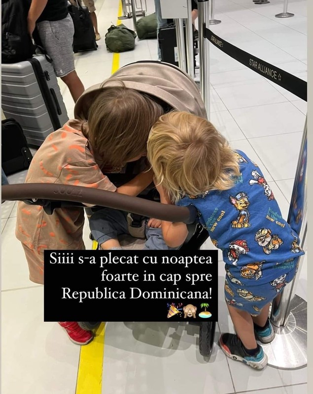 Adela Popescu a ajuns în Republica Dominicană cu Radu Vâlcan și copiii. Cum s-a pozat înainte de filmările „Sunt celebru, scoate-mă de aici!”