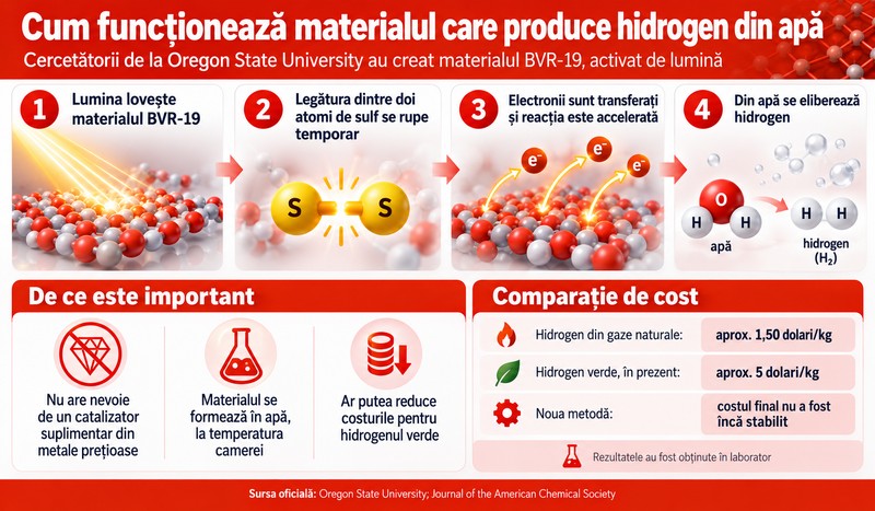 Cum funcționează materialul BVR-19 pentru hidrogen