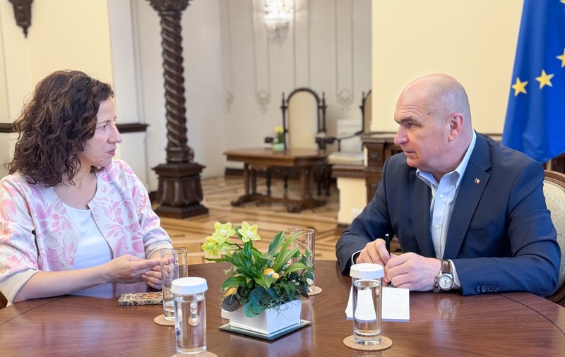 Ilie Bolojan și Roxana Mînzatu, vicepreședintele Comisiei Europene, discuții la Cotroceni înaintea prezidențialelor
