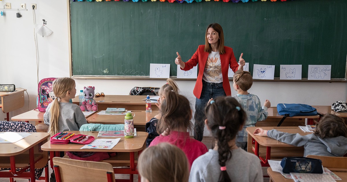 Anastasiia Konovalova, profesoară de engleză. Foto Ioana Moldovan