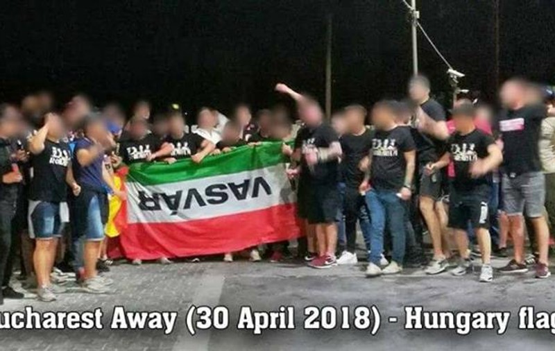 Ultrașii dinamoviști se laudă pe internet cu steagul Ungariei capturat la Sfântu Gheorghe | FOTO&VIDEO