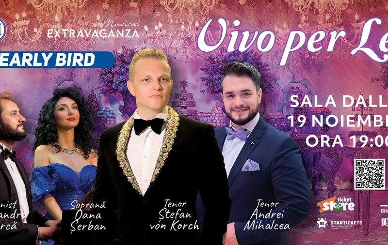După două concerte în America Centrală, tenorul ŞTEFAN von KORCH revine la Bucureşti pentru recitalul „VIVO PER LEI”  din 19 noiembrie 