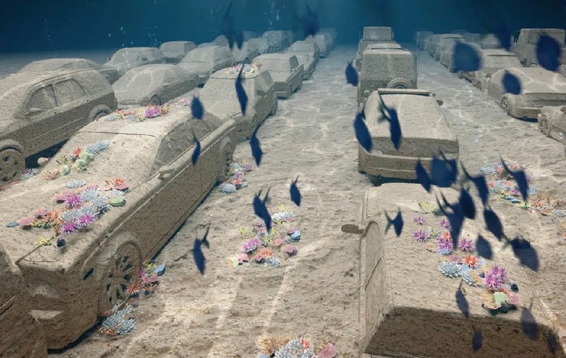 Motivul pentru care zeci de mașini din beton vor fi „parcate” pe fundul oceanului, lângă Miami
