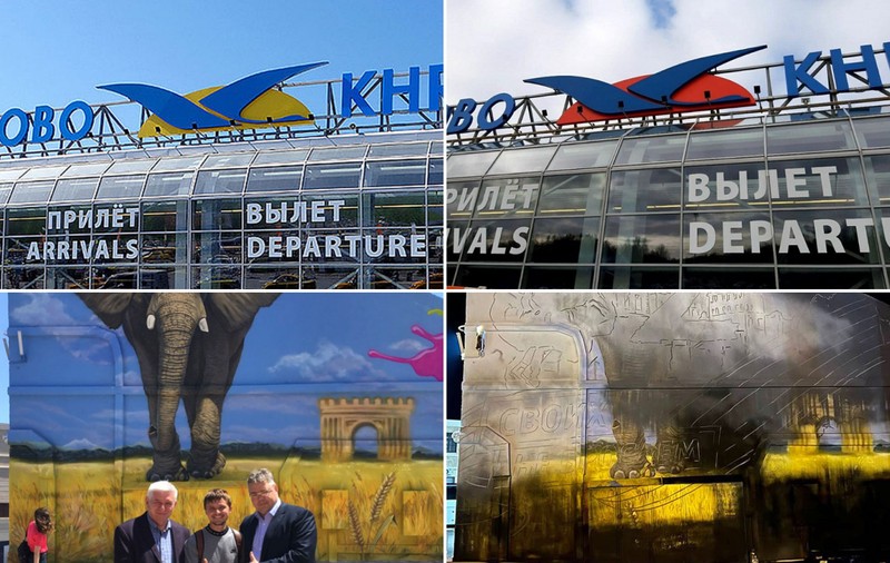 Culorile Ucrainei, „șterse” din Rusia. Cum arată stadioanele, acoperișurile și siglele galben-albastre după renovare