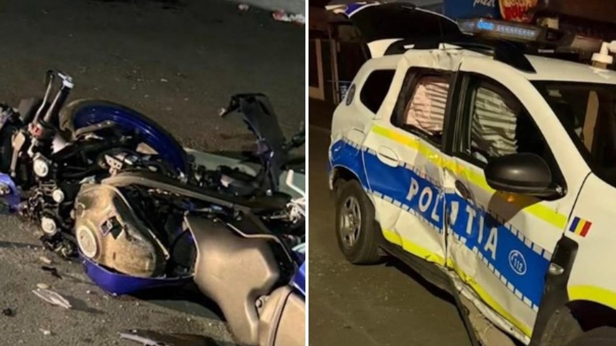 Imagine de la locul accidentului din Giurgiu