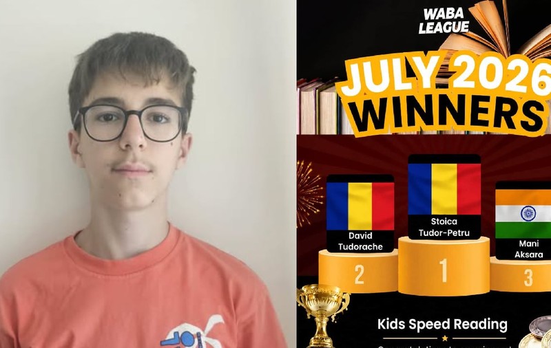 Doi elevi din Brașov au cucerit primele două locuri la un campionat mondial de citire rapidă