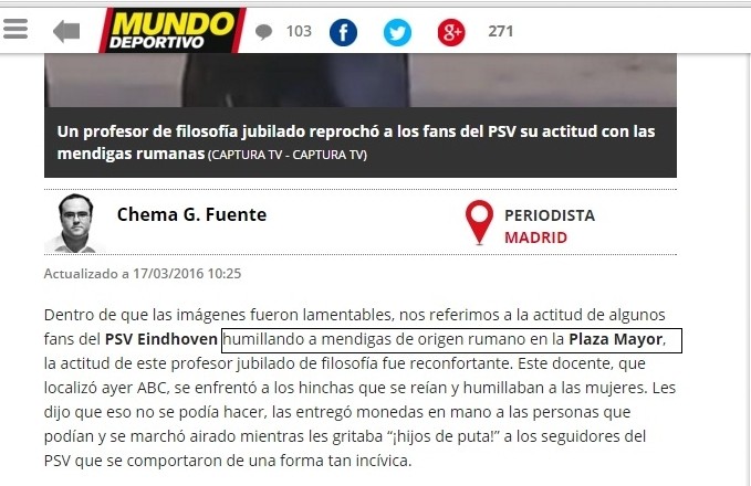 Cei de la El Mundo Deportivo scriu că femeile umilite de olandezi erau din România