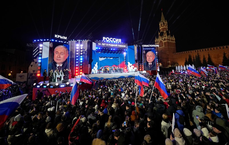 Putin, discurs în Piața Roșie, unde a sărbătorit realegerea sa și 10 ani de la anexarea Crimeei: „Crimeea s-a întors în portul natal”