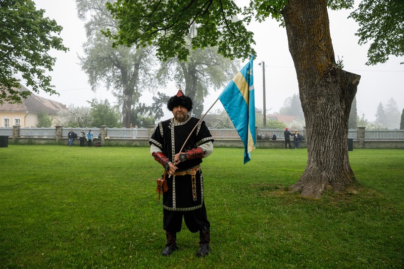 Lang Zsigmond îmbrăcat ca Attila hunul