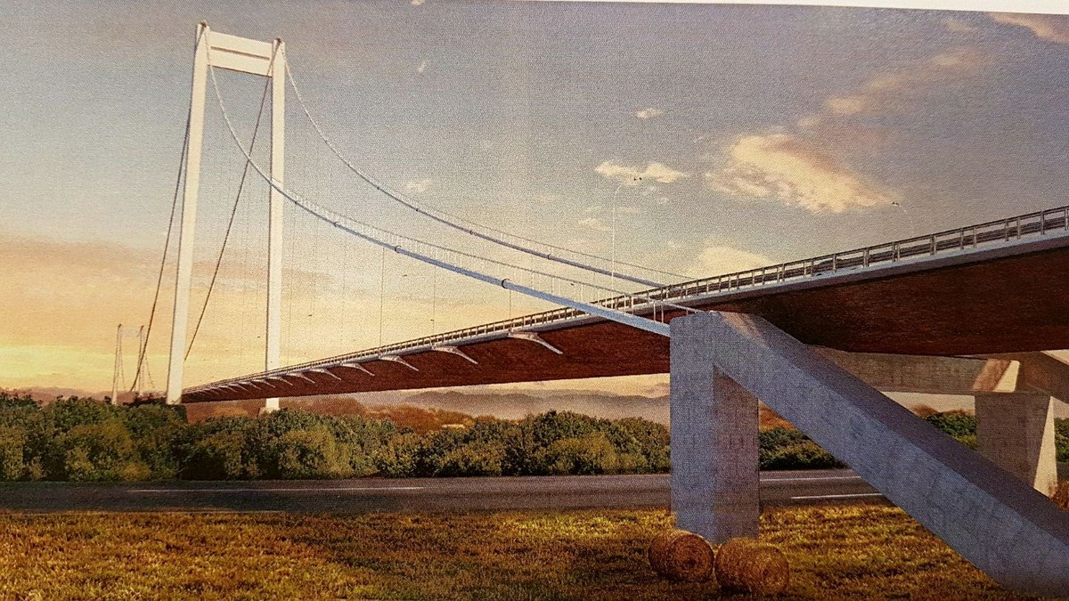 Podul de la Brăila, așa cum apare în schița de proiect