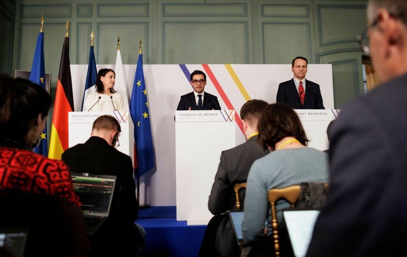 „Acest moment poate defini viitorul copiilor noștri”. Apelul făcut de miniștrii de externe din Germania, Franța și Polonia la 75 de ani de la fondarea NATO