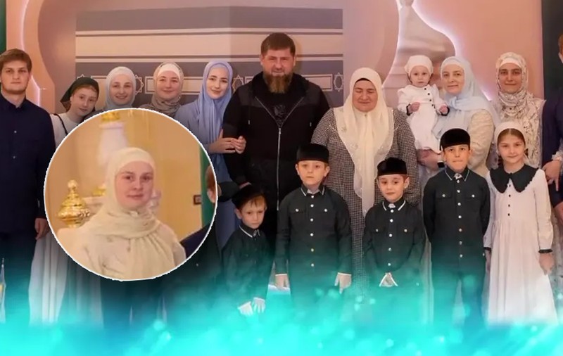 Prima imagine de familie în care apare și „a doua soție” a lui Ramzan Kadîrov, luată de liderul cecen direct de pe podiumul unui concurs de miss