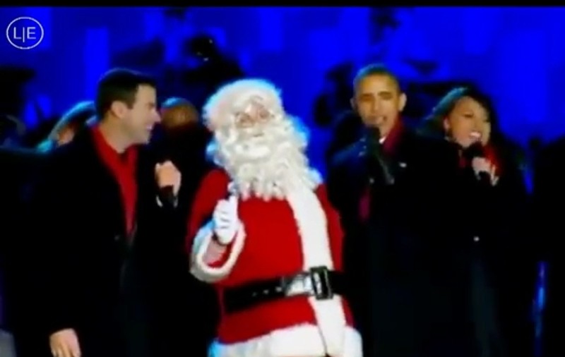 Barack Obama a cântat cu Moş Crăciun | VIDEO