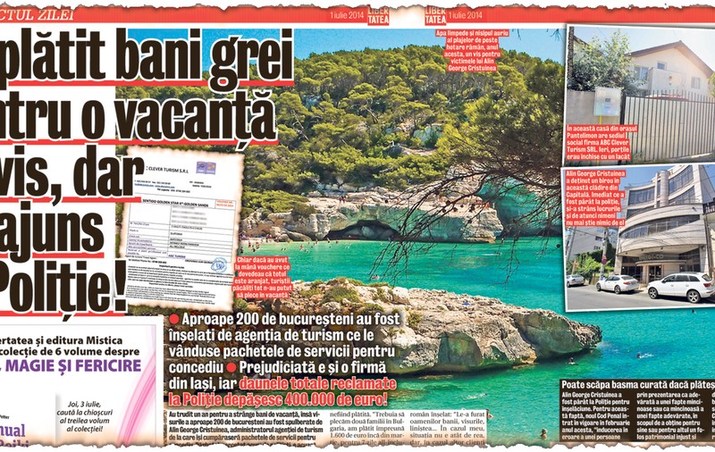 Turiştii care au plătit mii de euro pentru concediile doar pe hârtie ar putea rămâne cu buzunarele goale