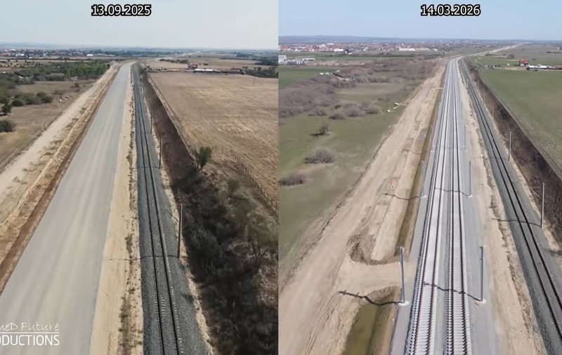 30 km de cale ferată și 5 poduri sunt deja gata între Timișoara și Lugoj: record de viteză pe magistrala CFR din Banat