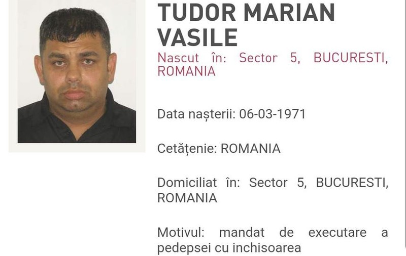 Fugarul „Marușcă”, adus în ţară din Anglia. Tudor Marian Vasile a fost condamnat alături de doi judecători, doi grefieri şi doi avocaţi 