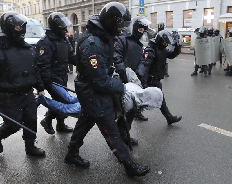 Mii de arestări în Rusia, în al doilea weekend cu proteste masive față de reținerea lui Alexei Navalnîi