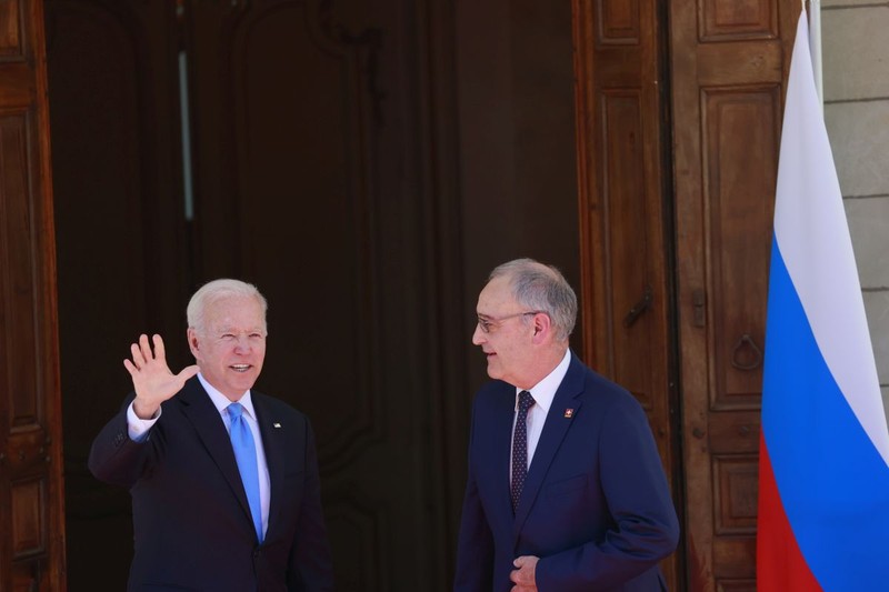 Președintele SUA Joe Biden și președintele elvețian Guy Parmelin FOTO: EPA
