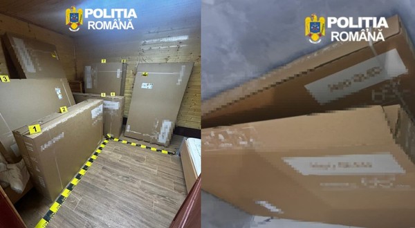 televizoare furate, în cutii, gasite de polițiști la perchezitii, in Olt