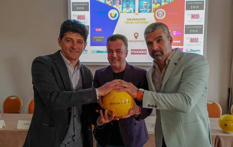 UPDATE Se joacă pe ”Ilie Oană” din Ploiești. Enache și Temișan dau piept cu Hagi și Gică Popescu pe Arena Națională.  Miuță de Centenar între artiști și fotbaliști