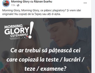 Foto Facebook/pagina Morning Glory
