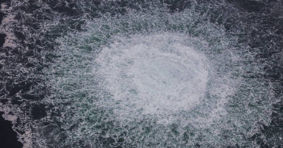 Explozia gazoductului Nord Stream, sub apă, fotografiată din aer
