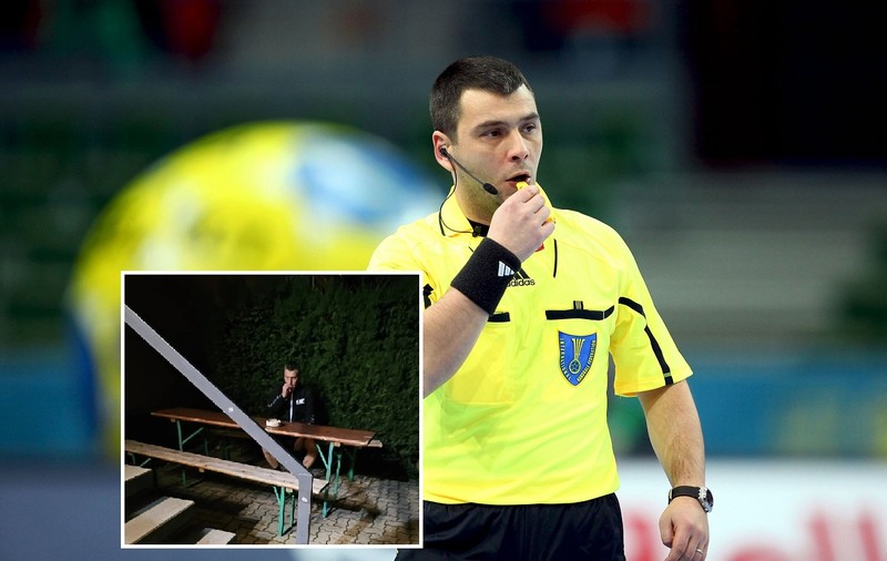 Arbitru român surprins fumând în pauza unui meci de handbal din European League, în Germania: „Este ceva nou pentru mine că și arbitrii fac asta”